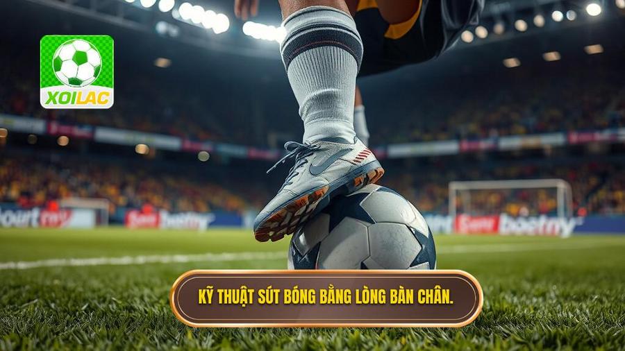 1. Kỹ thuật sút bóng bằng lòng bàn chân.
